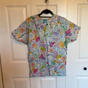 Cute Butterfly Women’s Scrub Top